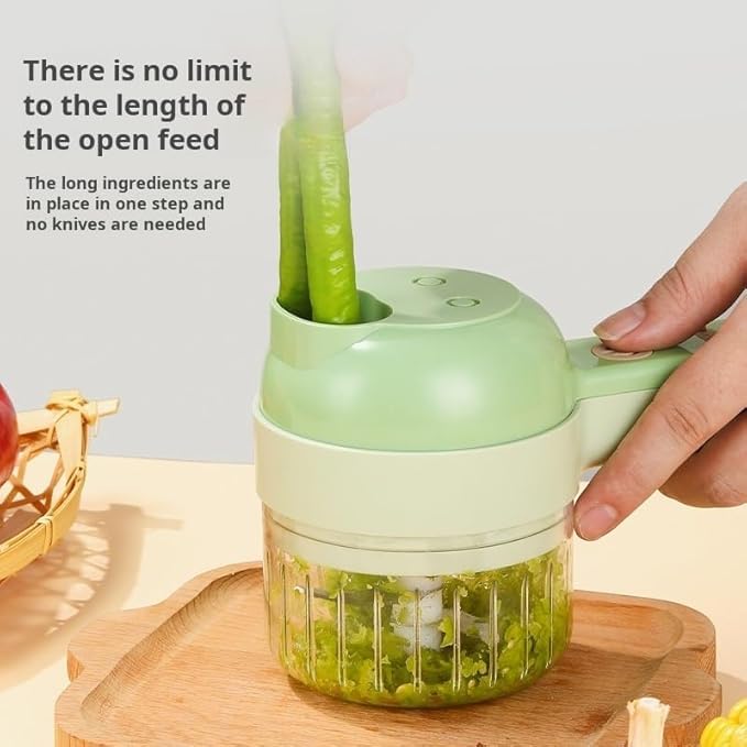 Hooblee™ 4 in 1 portable electric vegetable cutter set