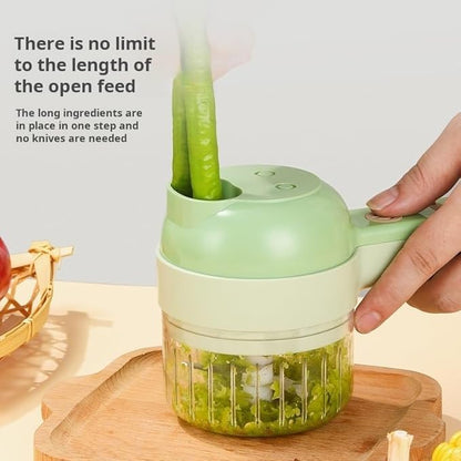 Hooblee™ 4 in 1 portable electric vegetable cutter set